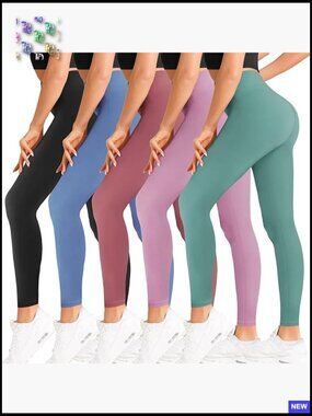High Waisted Leggings Ultra Soft Stretch Slim Yoga Workout Pants Tummy Control